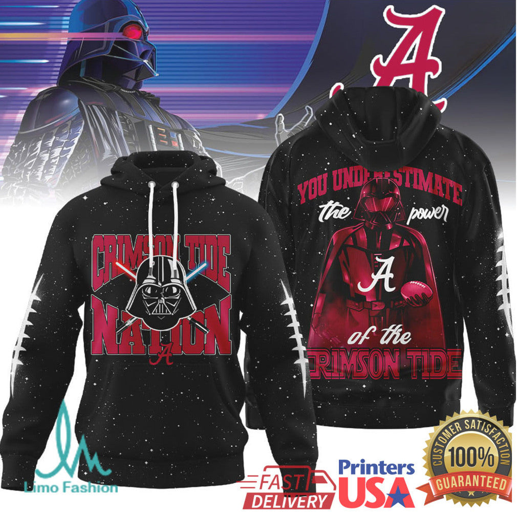Alabama Crimson Tide Vader Nation “You Underestimate the Power” 3D T Shirt - Limotees LLC