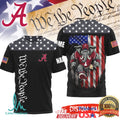 Alabama Crimson Tide We The People Big Al Mascot Custom Name Patriot T Shirt - Limotees LLC