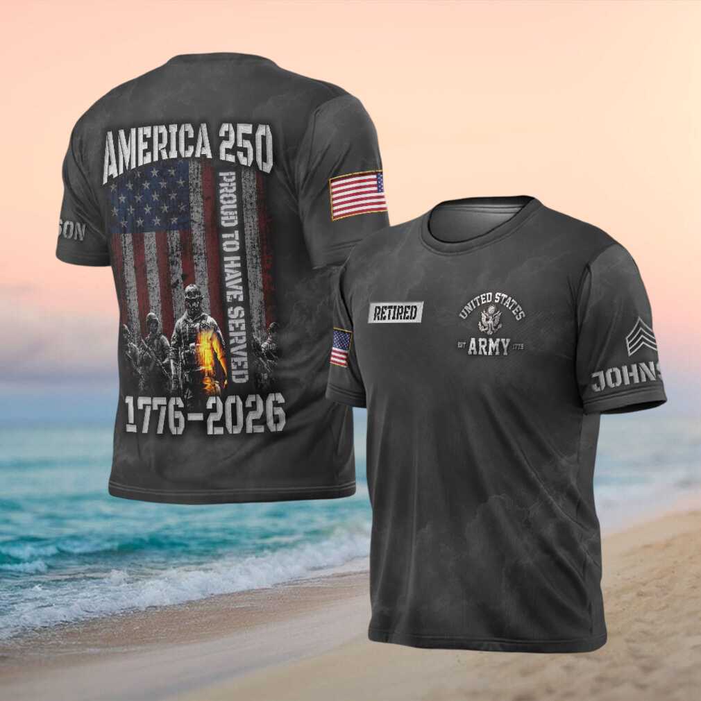 America 250 U.S. Army Proud To Have Served 1776 2026 Vintage T Shirt - Limotees LLC