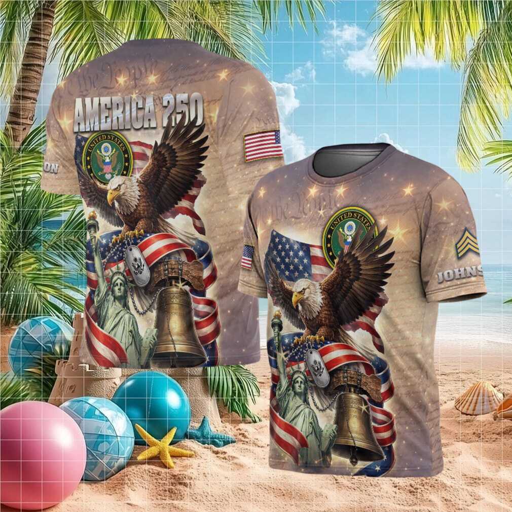 America 250 US Army Liberty Bell & Constitution Patriotic Graphic T Shirt - Limotees LLC