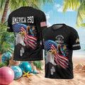 America 250 US Army Veteran Earth & Stars Patriotic Eagle T Shirt - Limotees LLC
