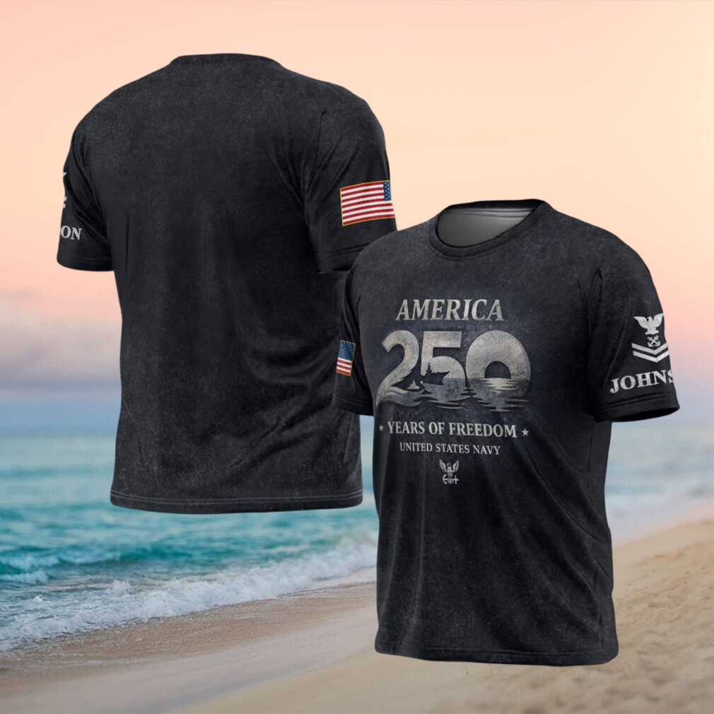 America 250 Years of Freedom US Navy Vintage Distressed T Shirt - Limotees LLC