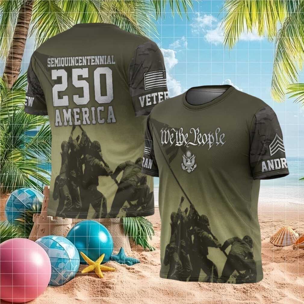 America 250th Anniversary Semiquincentennial Iwo Jima Veteran T Shirt - Limotees LLC
