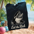 Anti Capitalism Orca Eating Yacht Eat The Rich Graphic T Shirt - Limotees LLC