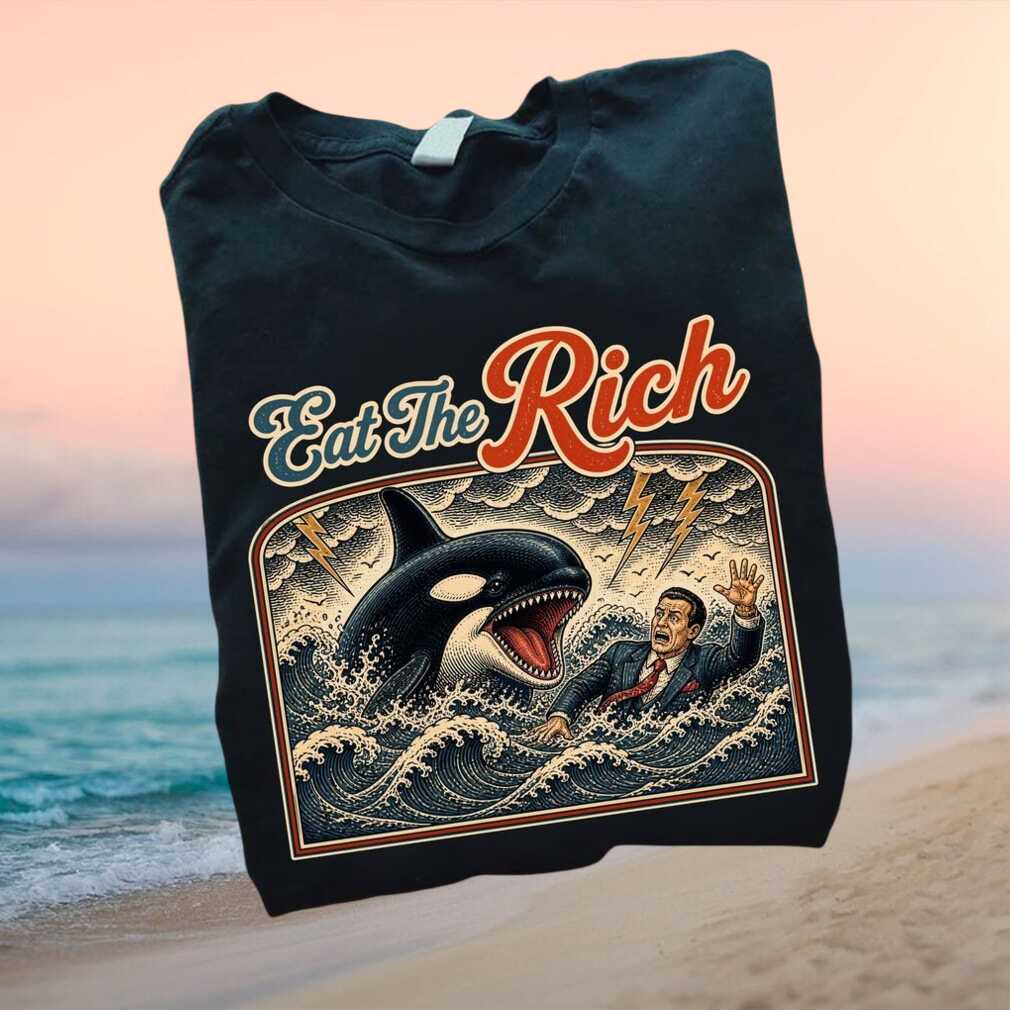 Anti Capitalist Eat The Rich Orca Attacking CEO Meme T Shirt - Limotees LLC