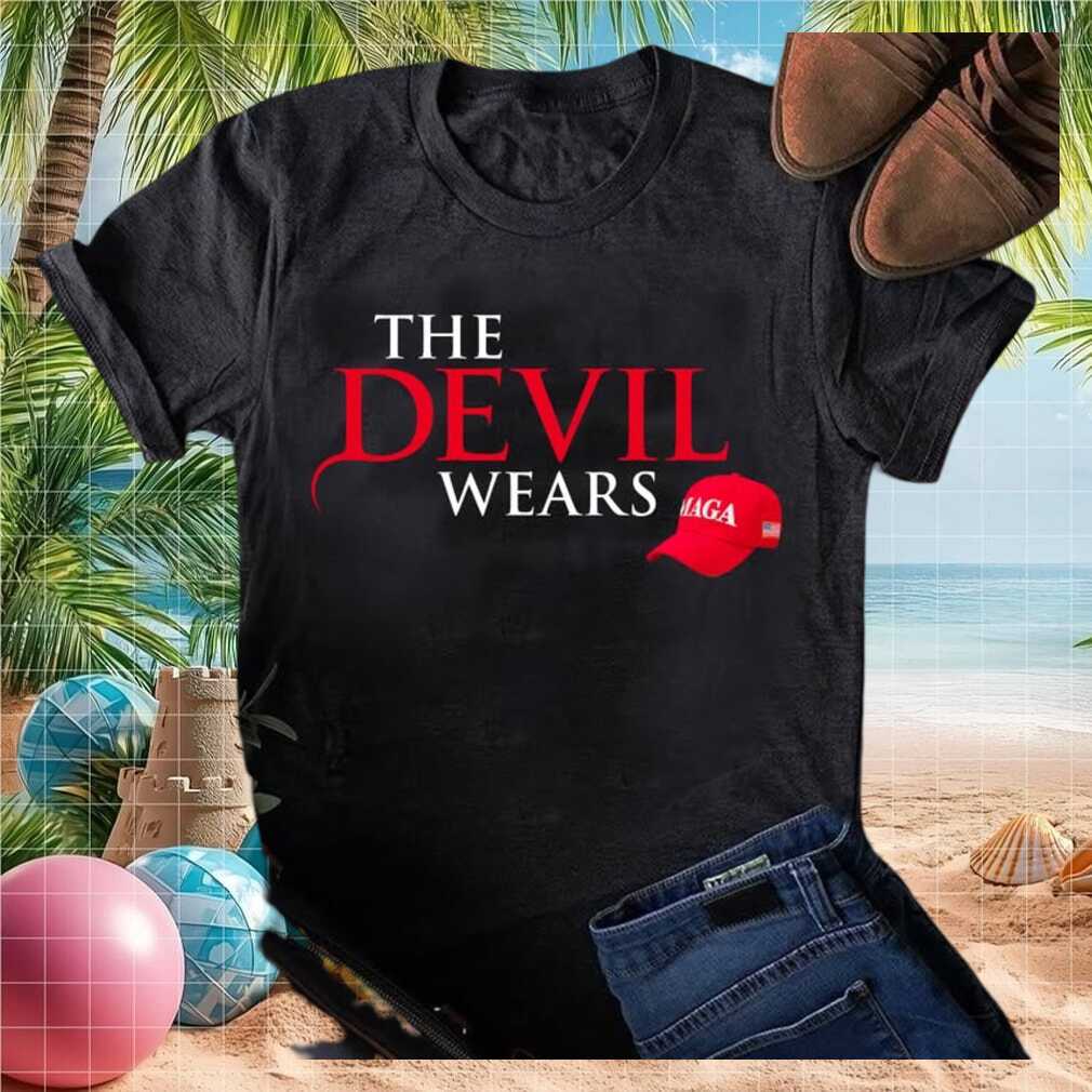 Anti Maga Political Satire The Devil Wears Maga Hat T Shirt - Limotees LLC