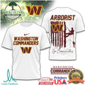 Arborist Washington Commanders Tree Service American Flag T Shirt - Limotees LLC