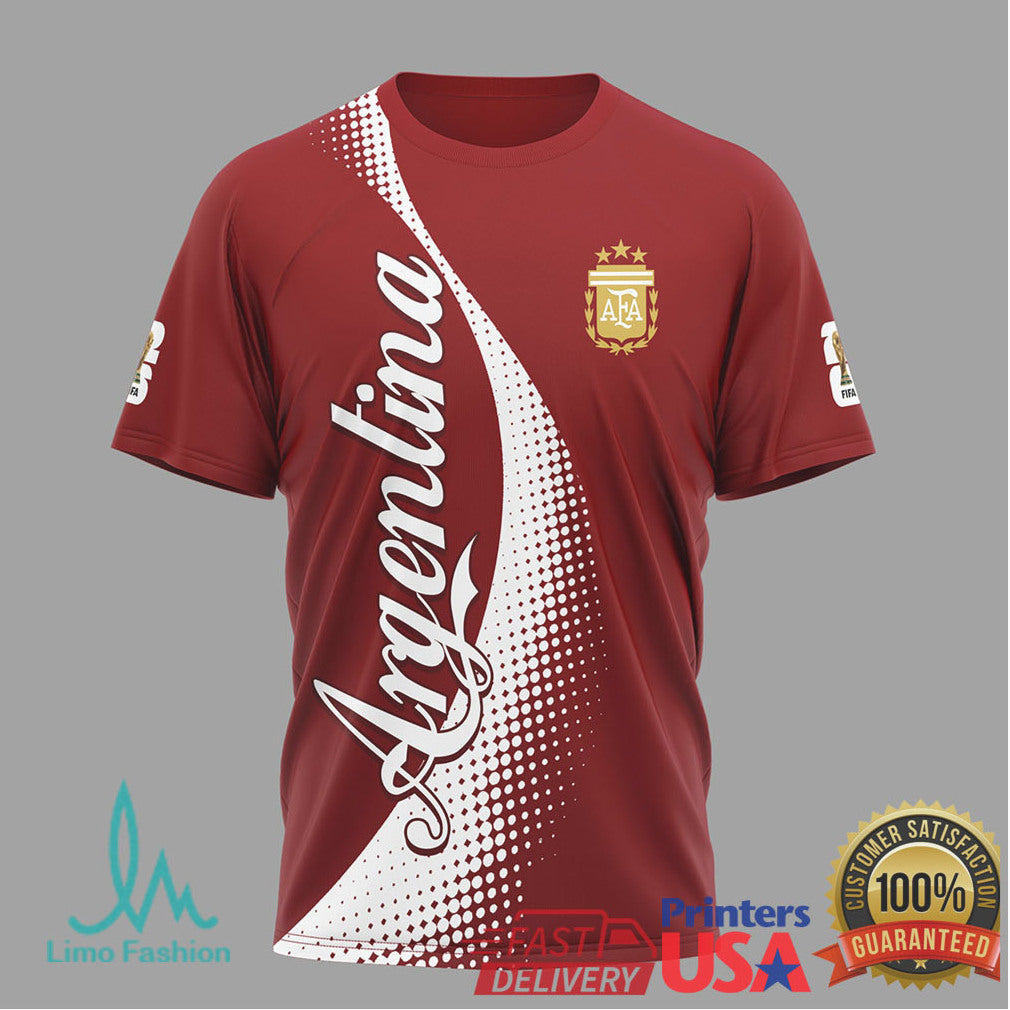 Argentina National Football Team “Vamos Vamos” Coca Cola Edition Jersey T Shirt - Limotees LLC