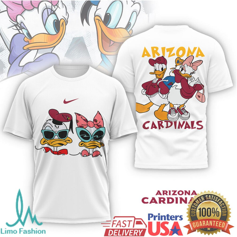 Arizona Cardinals Donald & Daisy Duck Vintage Style Shirt - Limotees LLC