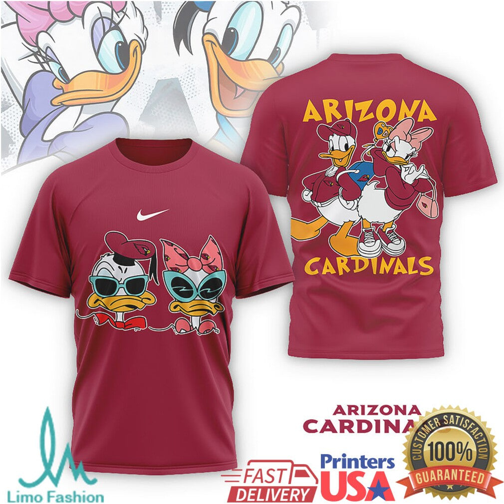 Arizona Cardinals Donald & Daisy Duck Vintage Style Shirt - Limotees LLC