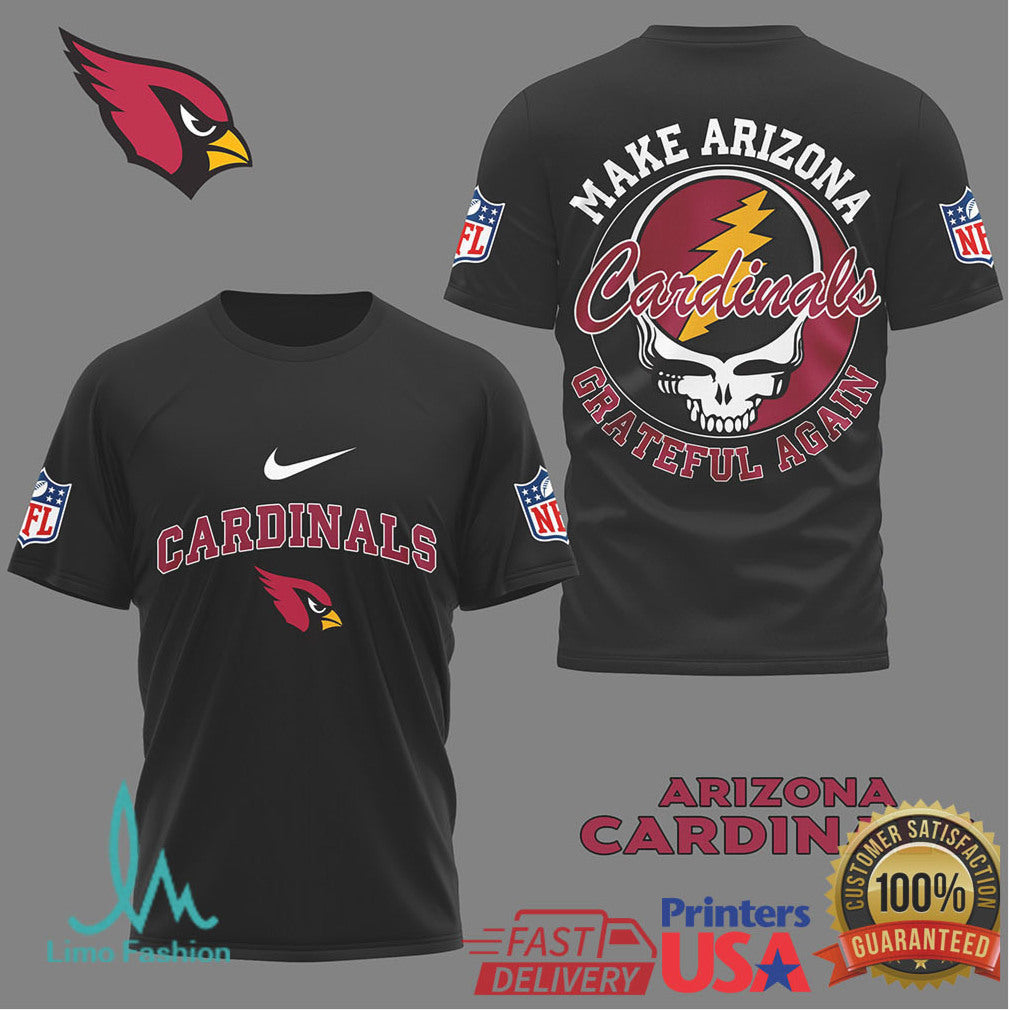 Arizona Cardinals “Make Arizona Grateful Again” Tshirt Rock Band Inspired Sports Tee - Limotees LLC