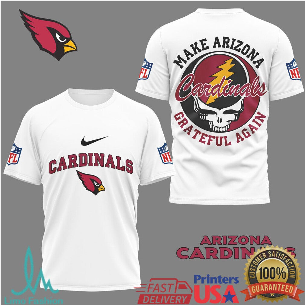 Arizona Cardinals “Make Arizona Grateful Again” Tshirt Rock Band Inspired Sports Tee - Limotees LLC