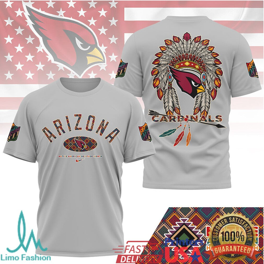 Arizona Cardinals Native American Heritage Month T Shirt Tribal Headdress