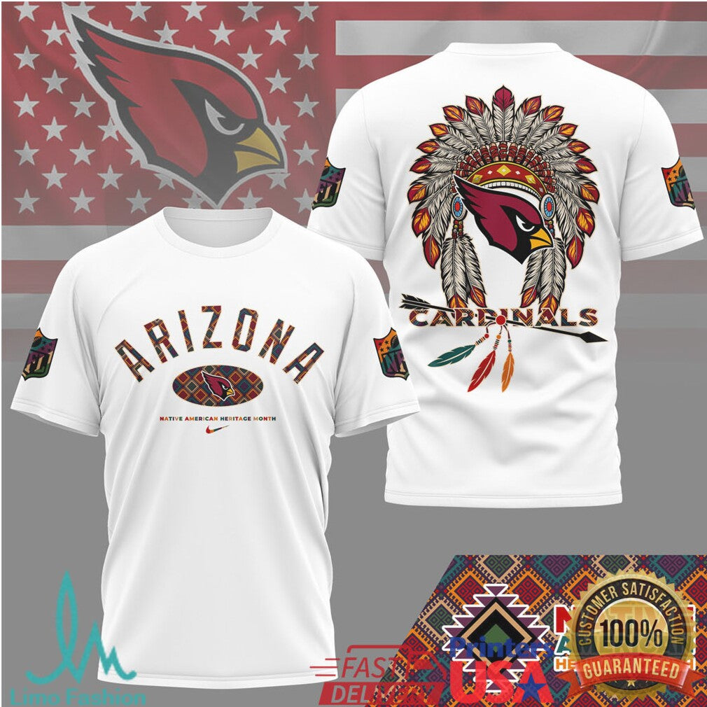 Arizona Cardinals Native American Heritage Month T Shirt Tribal Headdress