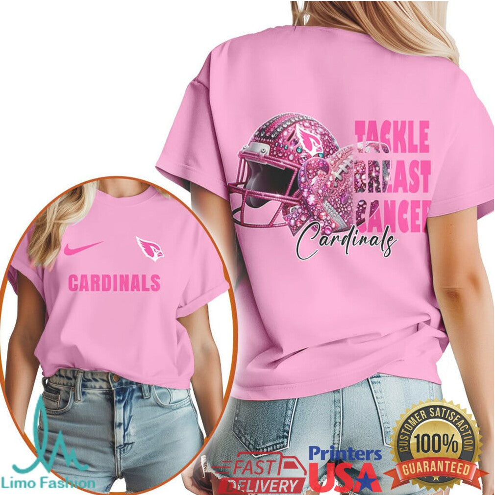 Arizona Cardinals Tackle Breast Cancer Awareness Pink Fan Tee - Limotees LLC