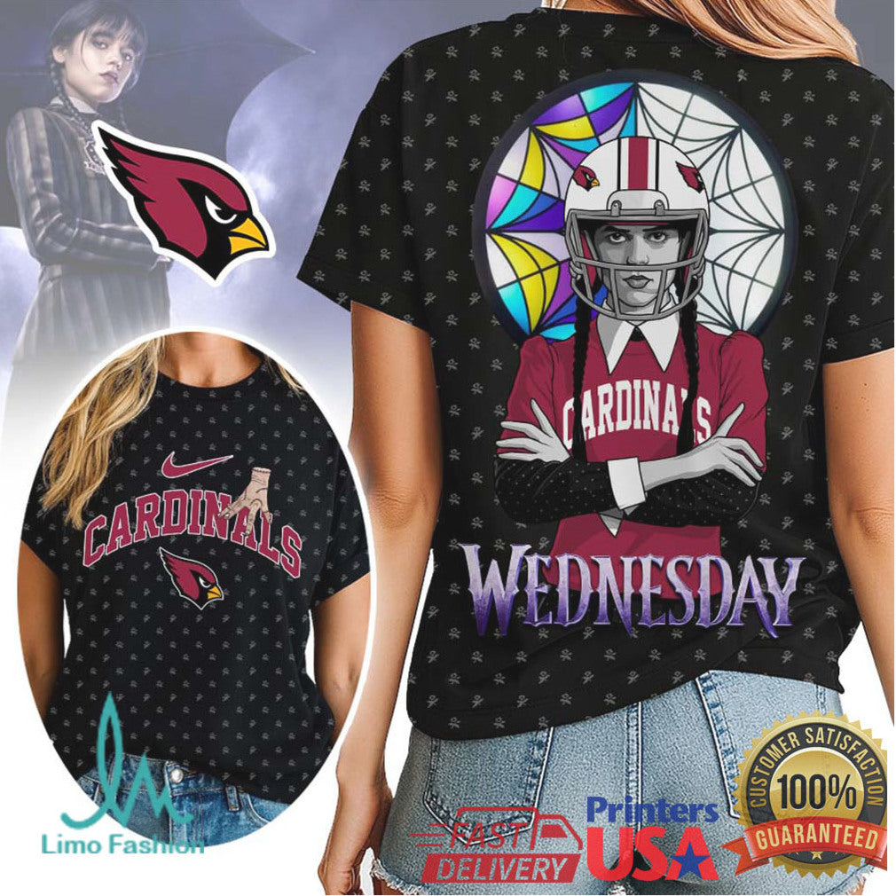 Arizona Cardinals x Wednesday Addams Hoodie & Tee Nevermore Academy NFL Fan Apparel - Limotees LLC