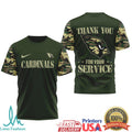 Arizona CardinalsOfficial NFL Camouflage Thank You For Service 3D Shirt - Limotees LLC