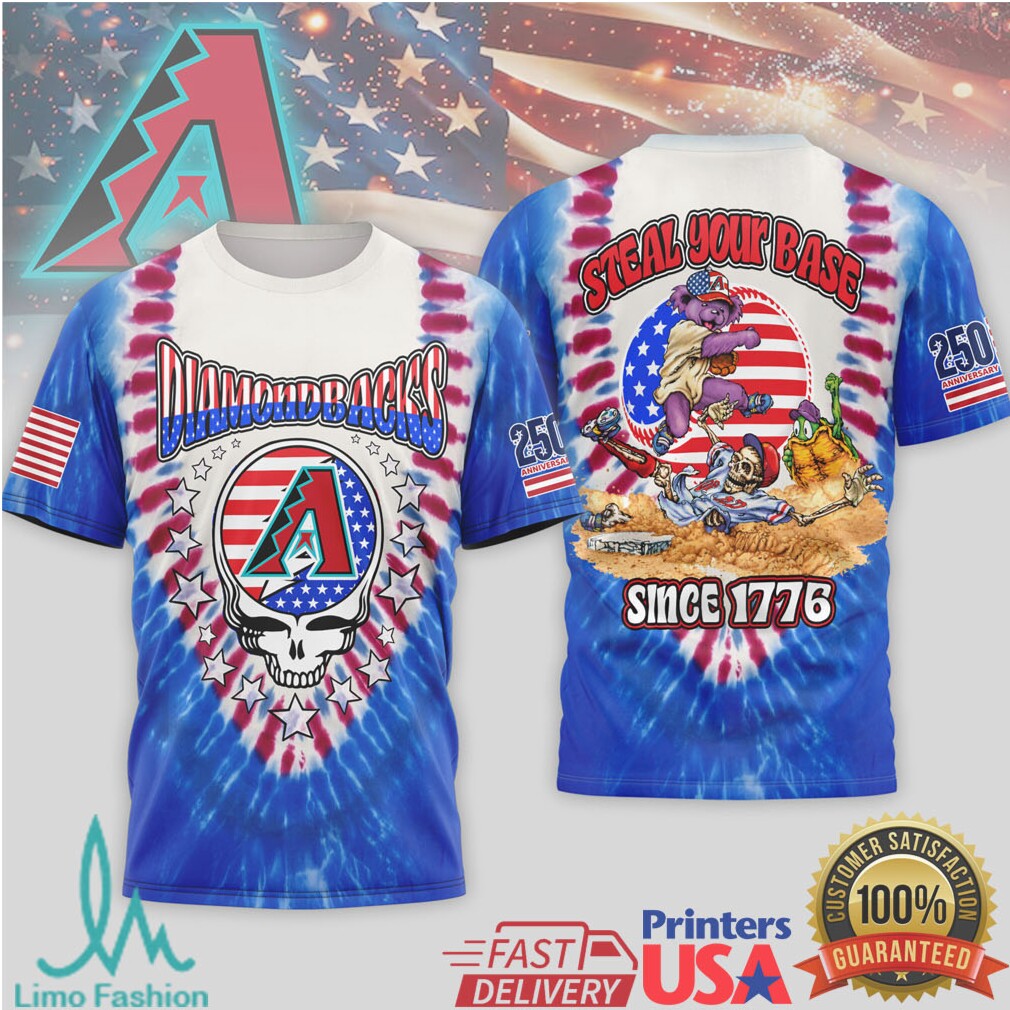 Arizona Diamondbacks Grateful Dead Steal Your Base MLB T Shirt