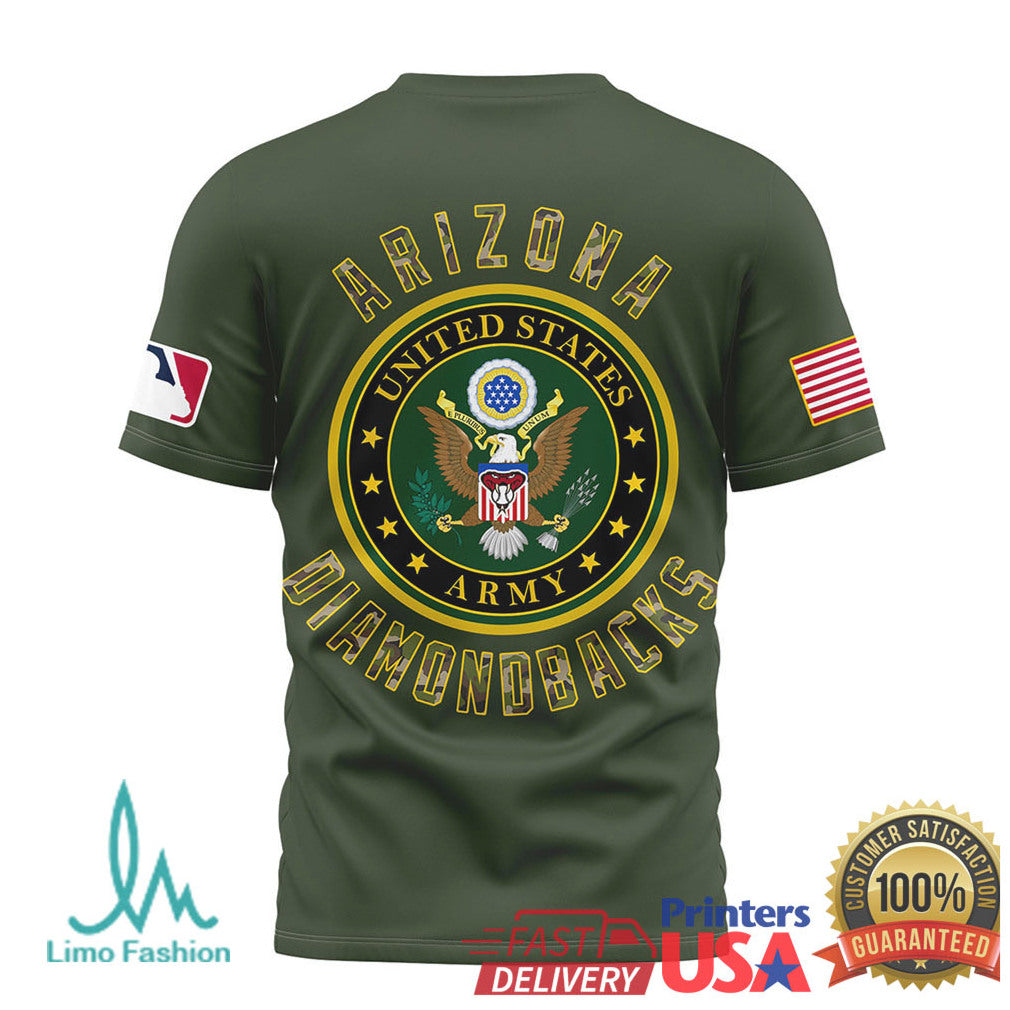 Arizona Diamondbacks US Army Military Appreciation Night Olive T Shirt - Limotees LLC