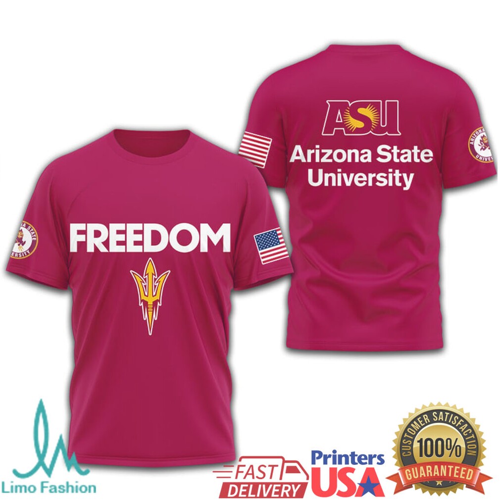 Arizona State Sun Devils ASU Freedom Patriotic Military Appreciation T Shirt - Limotees LLC