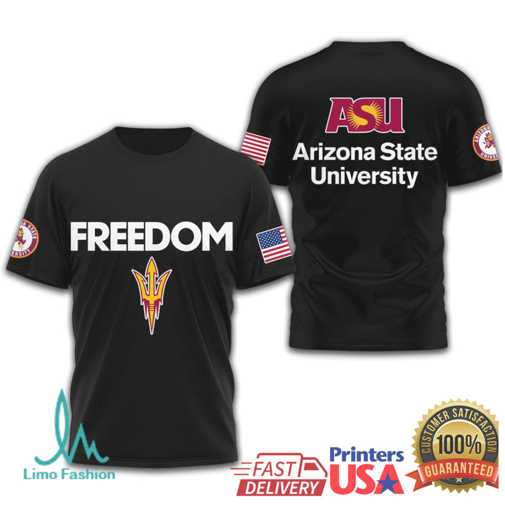 Arizona State Sun Devils ASU Freedom Patriotic Military Appreciation T Shirt - Limotees LLC