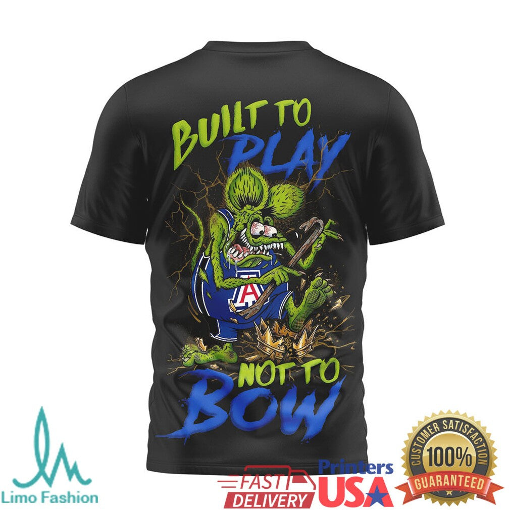 Arizona Wildcats Built To Play Not To Bow Urban Graphic T Shirt - Limotees LLC