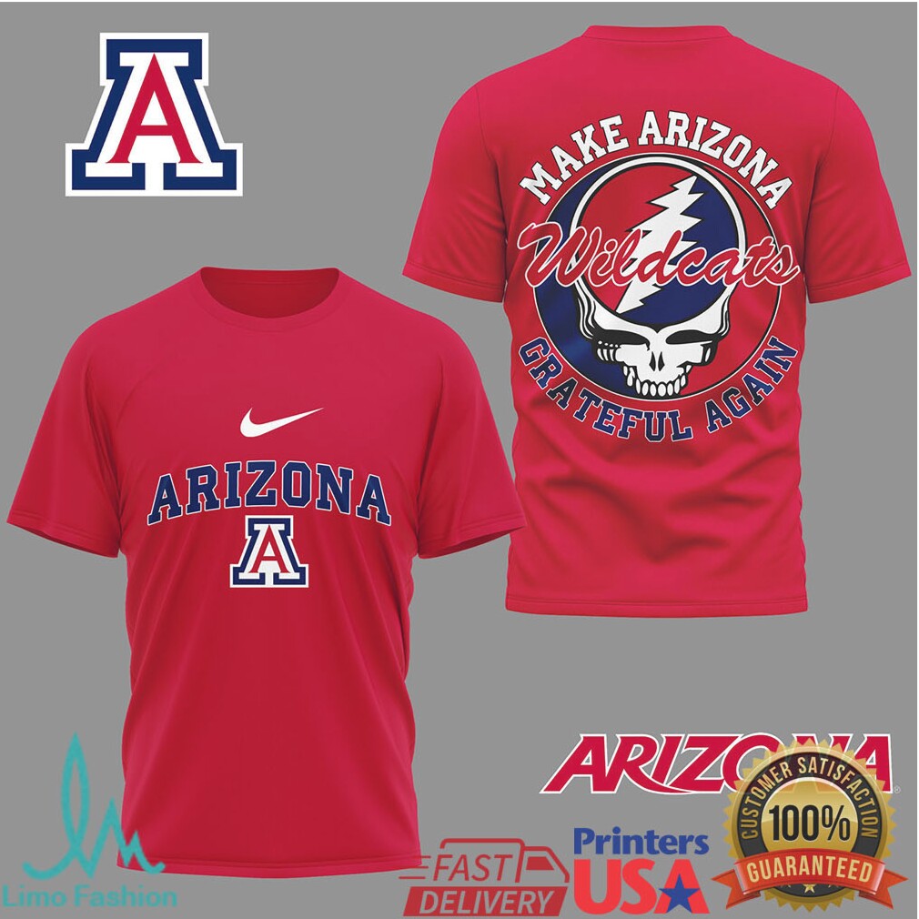 Arizona Wildcats Grateful Dead Steal Your Face Retro Style T Shirt
