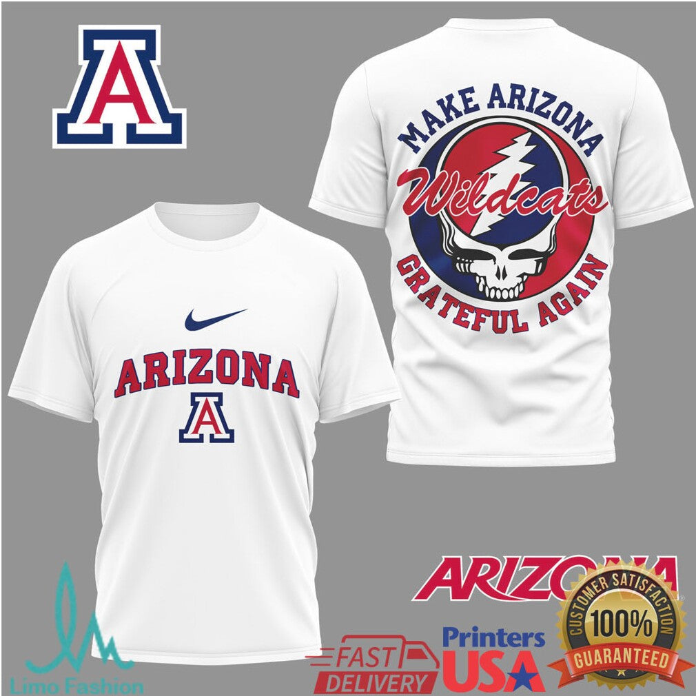 Arizona Wildcats Grateful Dead Steal Your Face Retro Style T Shirt