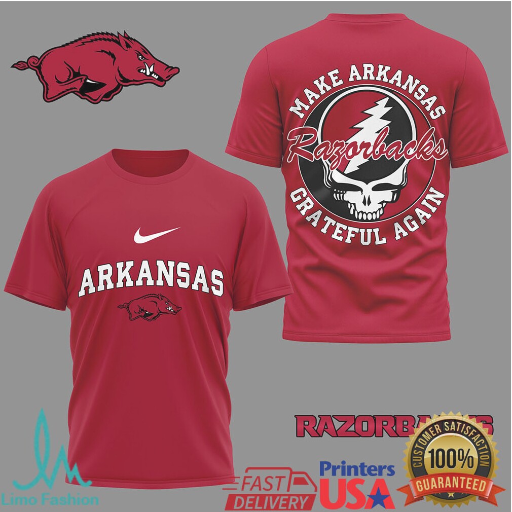 Arkansas Razorbacks Grateful Dead Steal Your Face Vintage Style Tee - Limotees LLC