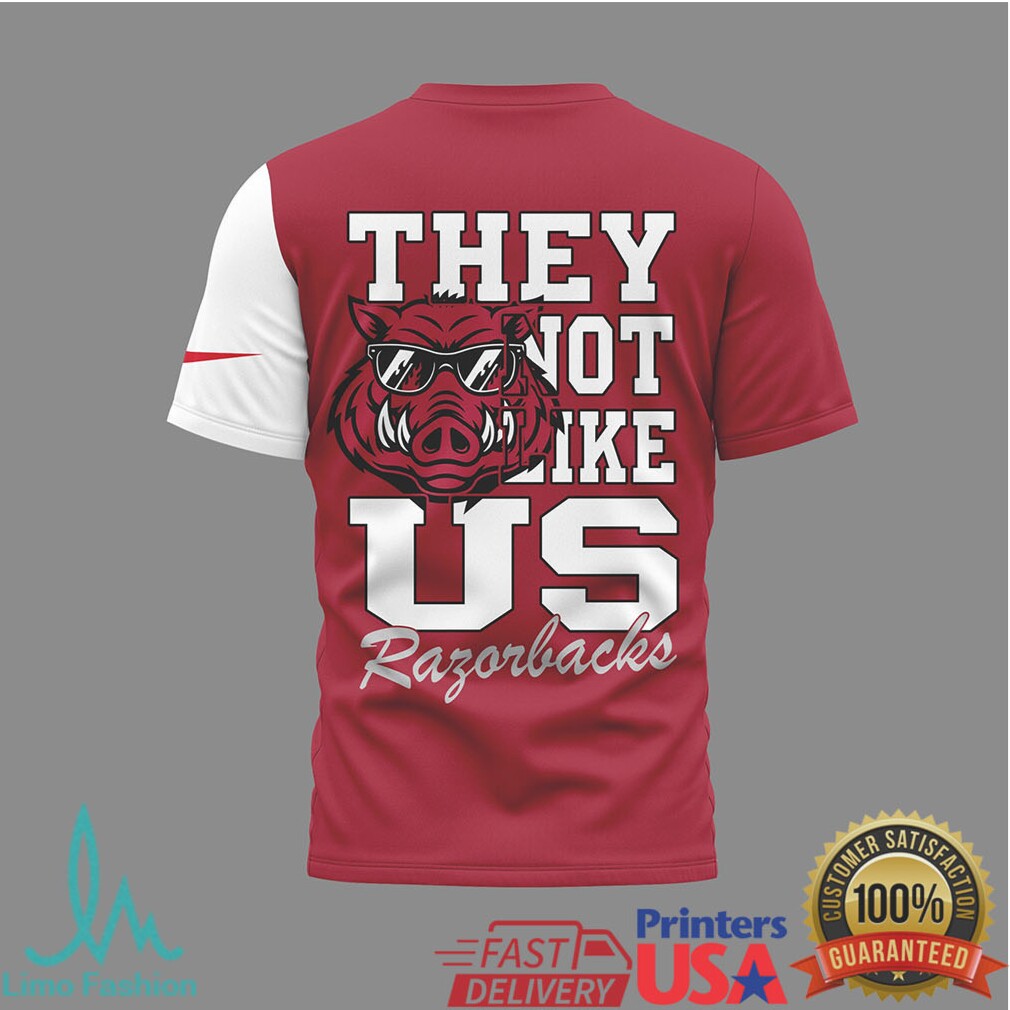 Arkansas Razorbacks “They Not Like Us” Mascot Graphic T Shirt - Limotees LLC