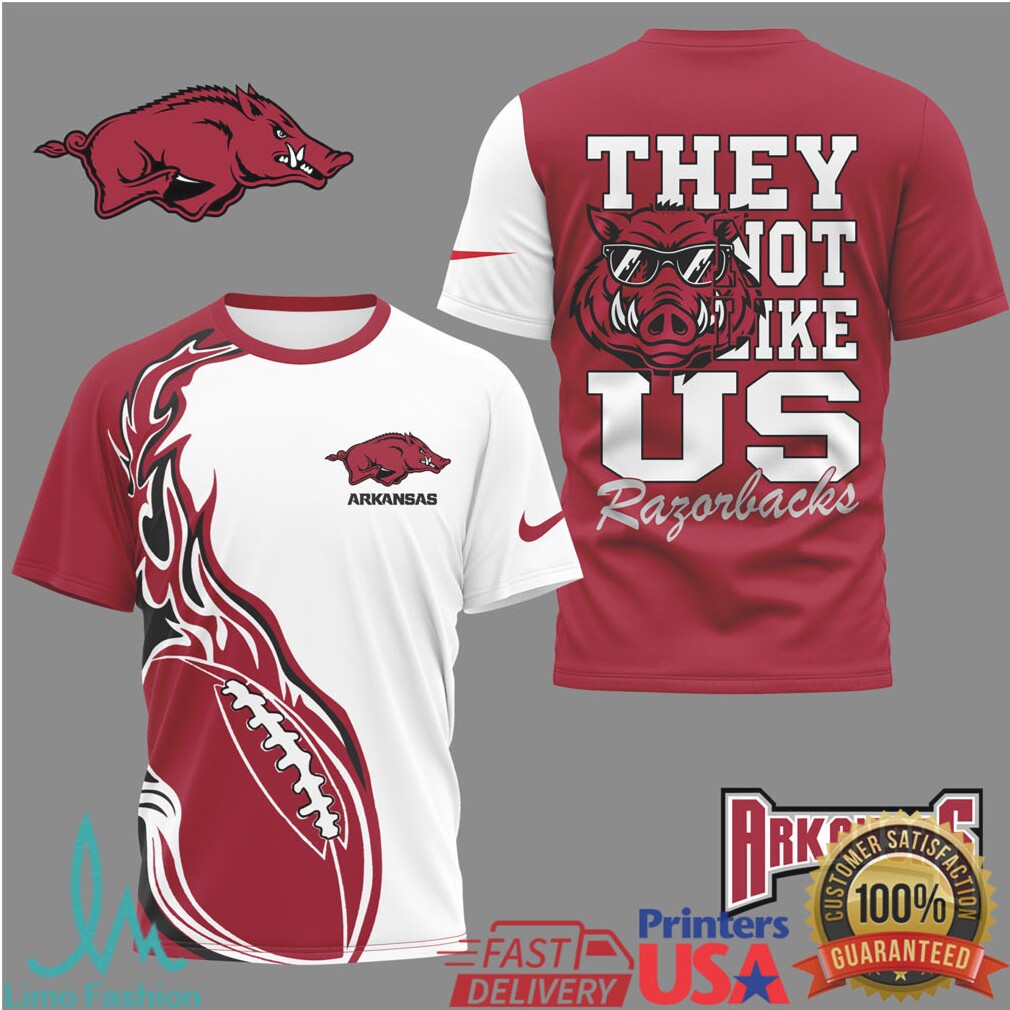 Arkansas Razorbacks “They Not Like Us” Mascot Graphic T Shirt - Limotees LLC