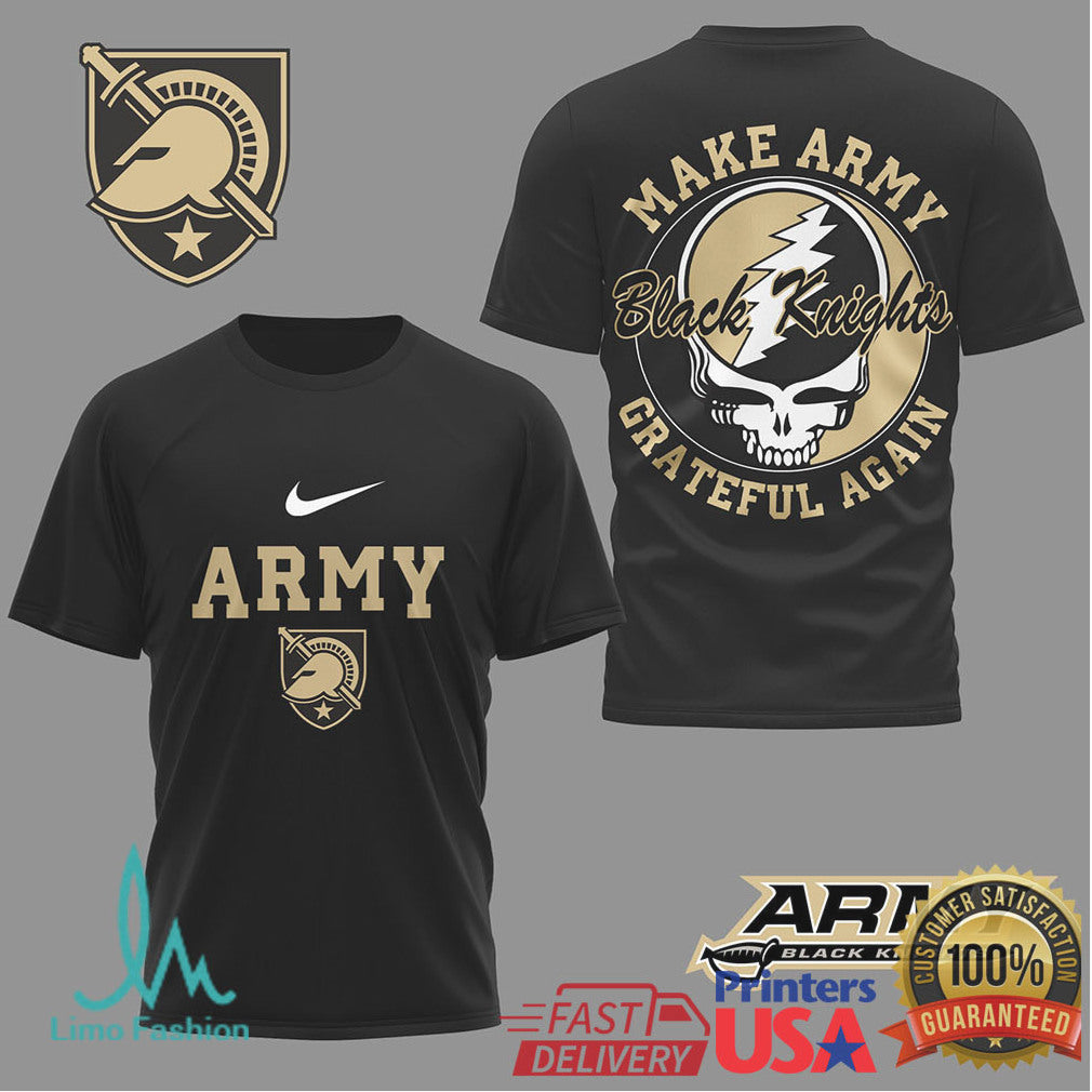 Army Black Knights Grateful Dead Steal Your Face Fan Apparel T Shirt - Limotees LLC