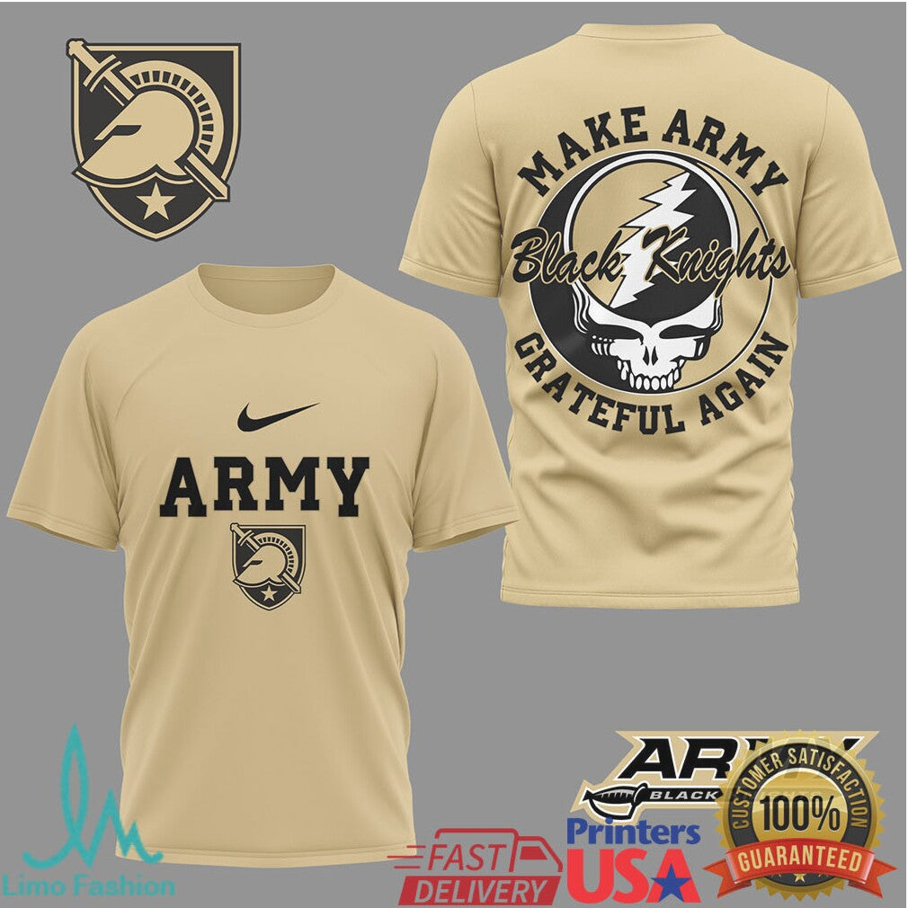 Army Black Knights Grateful Dead Steal Your Face Fan Apparel T Shirt - Limotees LLC