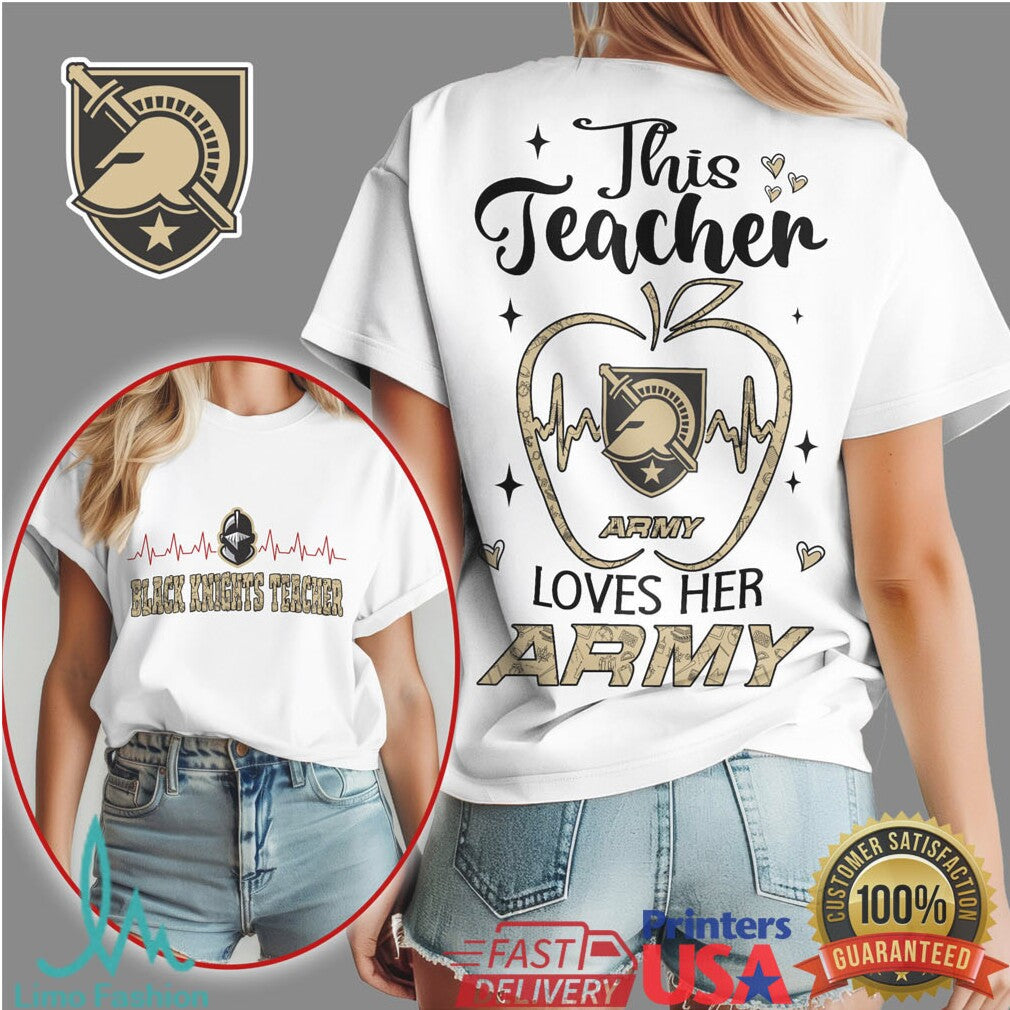 Army West Point Black Knights Teacher This Teacher Loves Her Army T Shirt - Limotees LLC