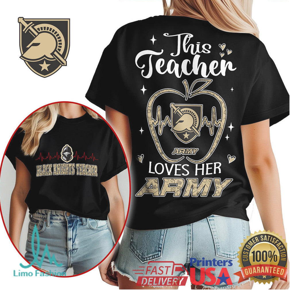 Army West Point Black Knights Teacher This Teacher Loves Her Army T Shirt - Limotees LLC