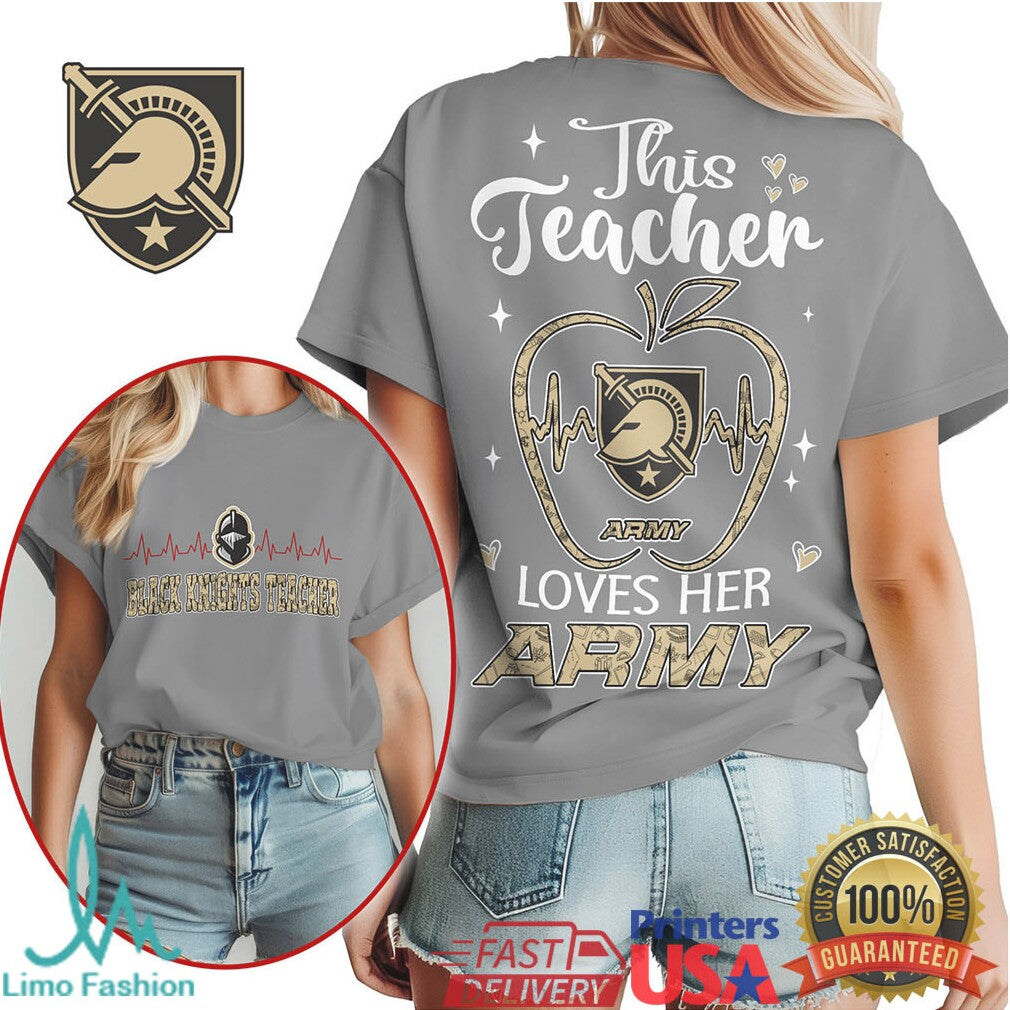 Army West Point Black Knights Teacher This Teacher Loves Her Army T Shirt - Limotees LLC