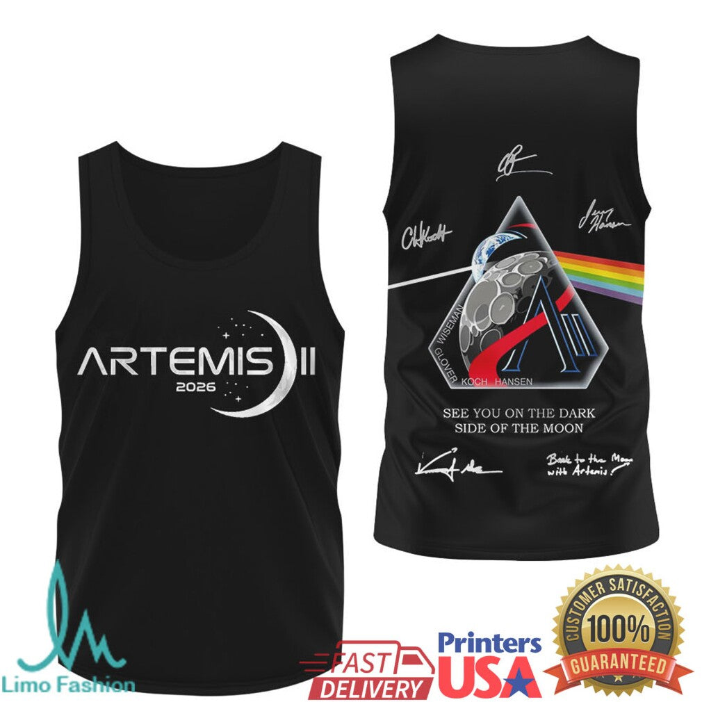 Artemis II 2026 Dark Side of the Moon NASA Mission Black T Shirt - Limotees LLC