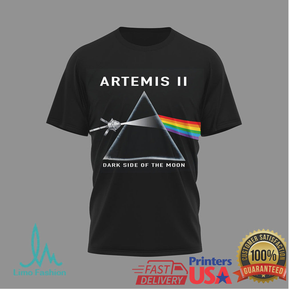 Artemis II NASA Mission Dark Side of the Moon Rocket Launch T Shirt - Limotees LLC