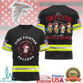 Atlanta Falcons Firefighter Snoopy Peanuts Fire Dept Graphic T Shirt - Limotees LLC