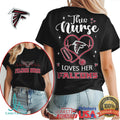 Atlanta Falcons Nurse Loves Her Falcons T Shirt Design - Limotees LLC
