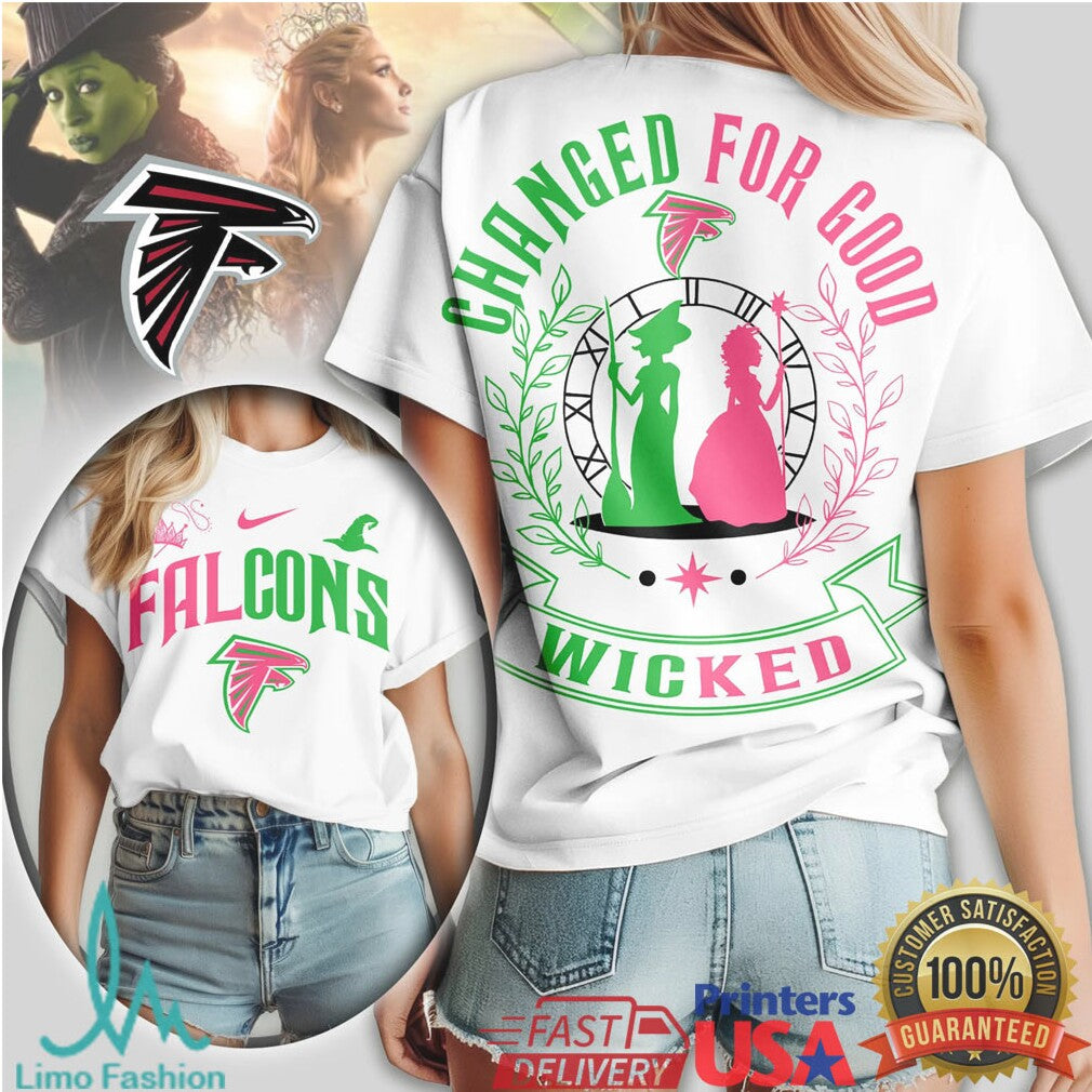 Atlanta Falcons Official NFL Wicked Changed For Good Women Shirt - Limotees LLC