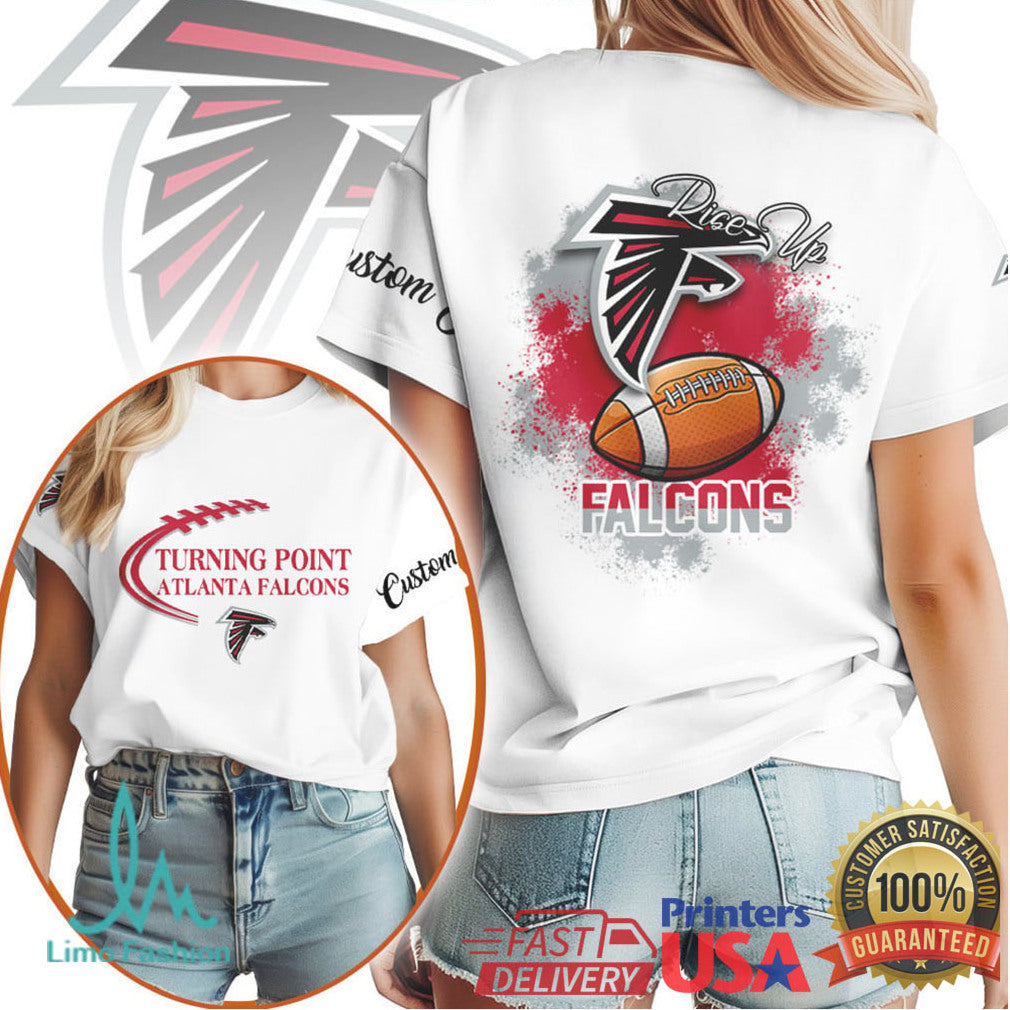 Atlanta Falcons Rise Up Turning Point Football Graphic T Shirt - Limotees LLC