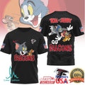 Atlanta Falcons Tom and Jerry Cartoon NFL Fan T Shirt - Limotees LLC