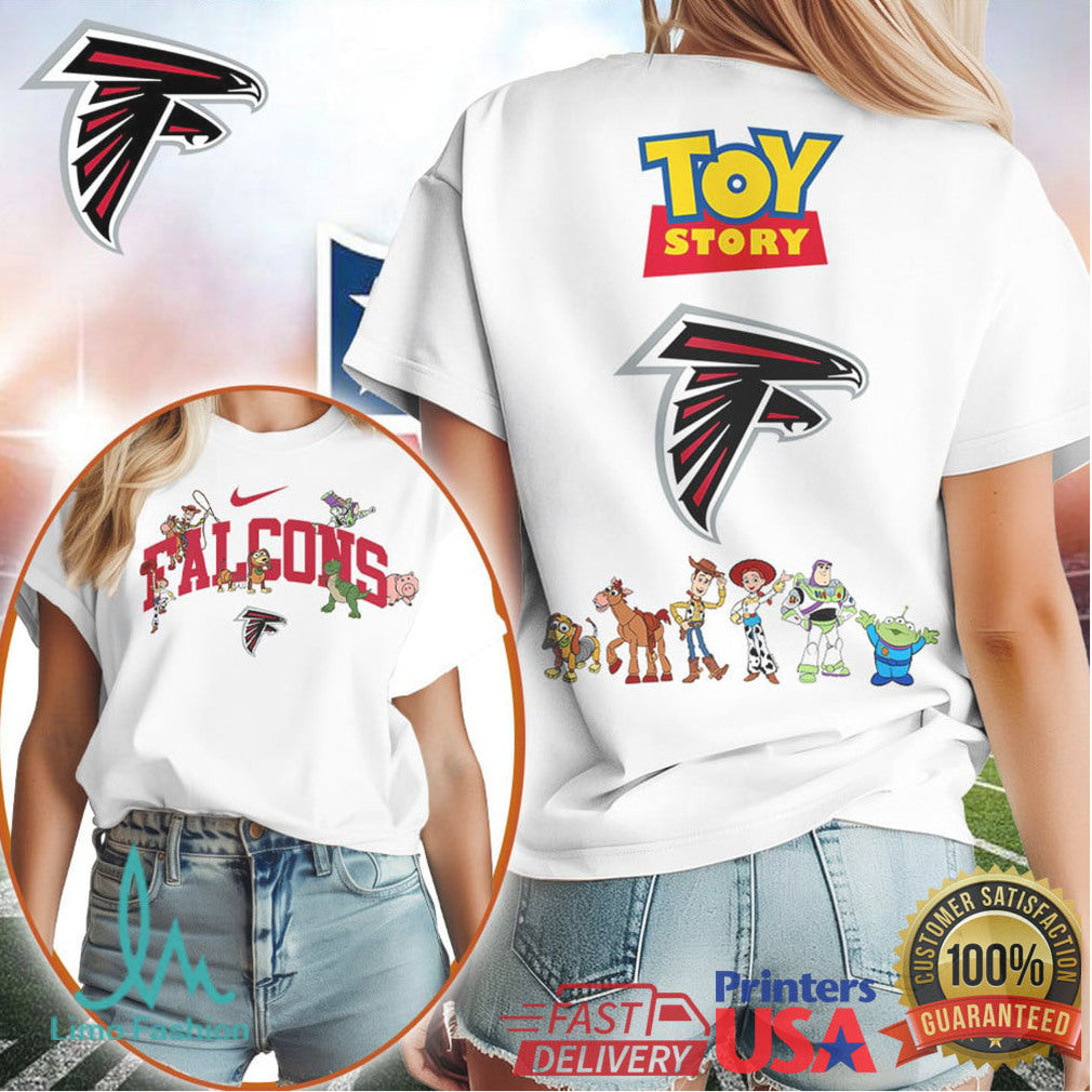 Atlanta Falcons x Toy Story Movie Mashup White T Shirt - Limotees LLC
