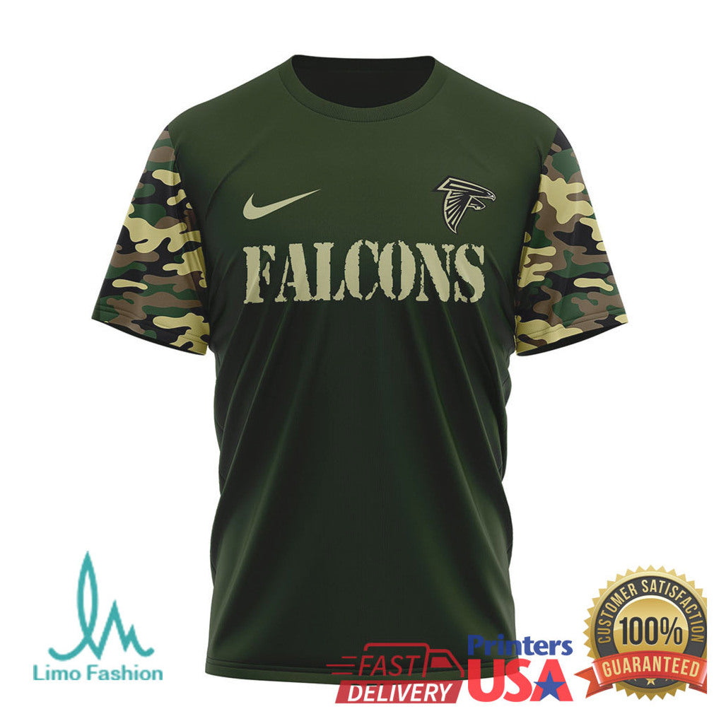 Atlanta FalconsOfficial NFL Camouflage Thank You For Service 3D Shirt - Limotees LLC