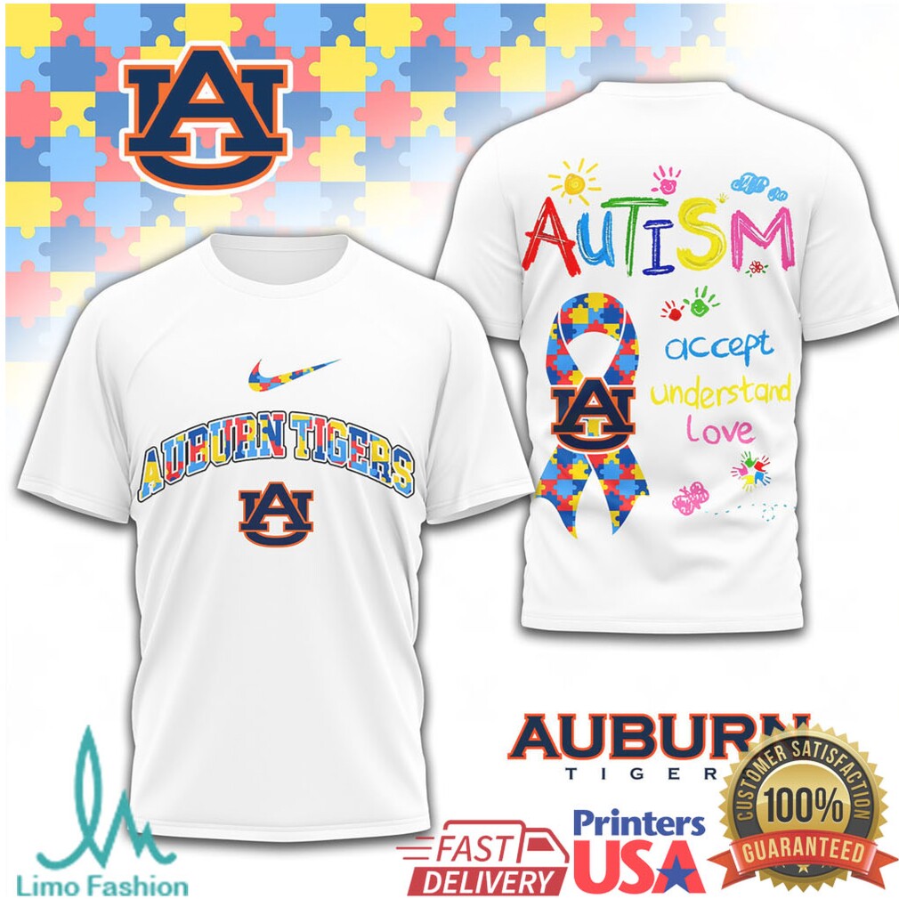 Auburn Tigers Autism Awareness Accept Understand Love T Shirt - Limotees LLC