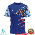 Auburn Tigers Autism Awareness I Wear Blue Torn USA Flag T Shirt - Limotees LLC