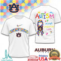 Auburn Tigers Autism Awareness Puzzle Ribbon T Shirt - Limotees LLC