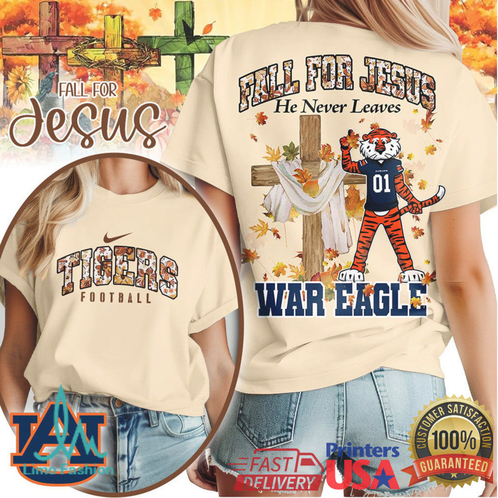 Auburn Tigers Fall For Jesus War Eagle Christian Autumn Football T Shirt - Limotees LLC