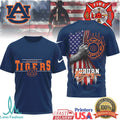 Auburn Tigers Firefighter Appreciation American Flag Ripped T Shirt - Limotees LLC